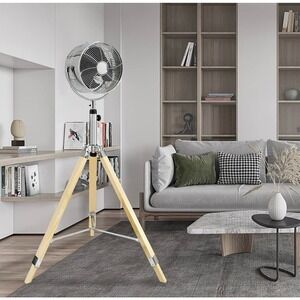 Simple Deluxe Tripod Pedestal Fan, 3 Speed Adjustment